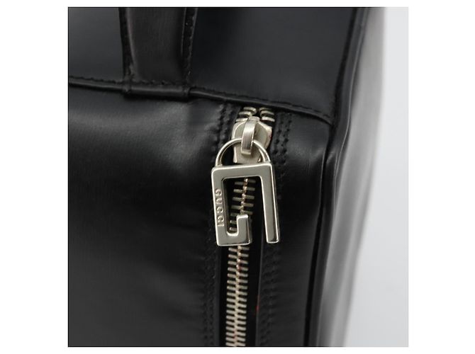 GUCCI Vanity Borsa a Mano in Pelle Nera Argento Auth ep14055 Nero - vista 10