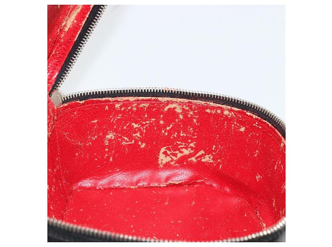GUCCI Vanity Borsa a Mano in Pelle Nera Argento Auth ep14055 Nero - vista 17