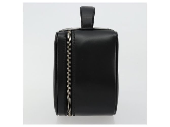 GUCCI Vanity Borsa a Mano in Pelle Nera Argento Auth ep14055 Nero - vista 3