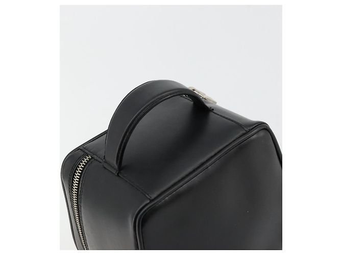 GUCCI Vanity Borsa a Mano in Pelle Nera Argento Auth ep14055 Nero - vista 6