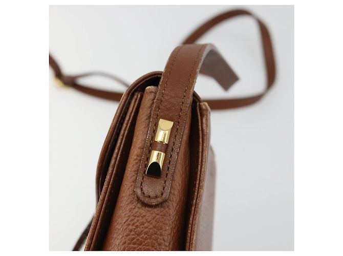Borsa a Spalla Burberry in Pelle Marrone Oro Auth ep14277 D'oro - vista 10