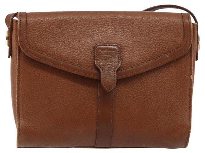 Borsa a Spalla Burberry in Pelle Marrone Oro Auth ep14277 D'oro - vista 13