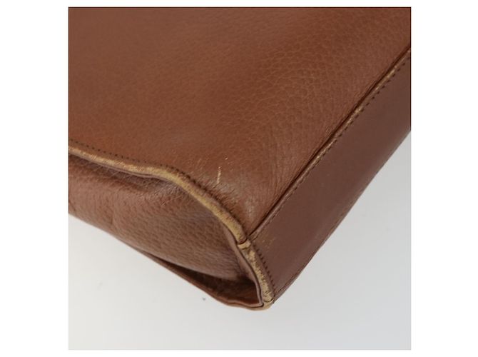 Borsa a Spalla Burberry in Pelle Marrone Oro Auth ep14277 D'oro - vista 16