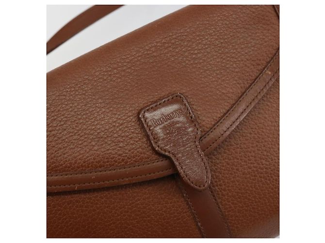 Borsa a Spalla Burberry in Pelle Marrone Oro Auth ep14277 D'oro - vista 17