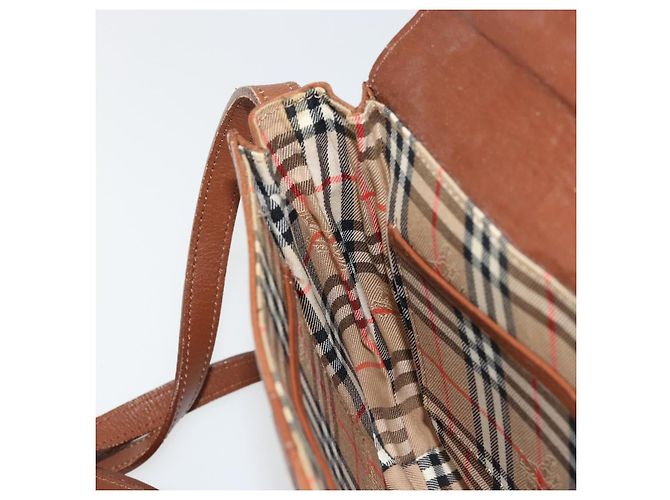 Borsa a Spalla Burberry in Pelle Marrone Oro Auth ep14277 D'oro - vista 19