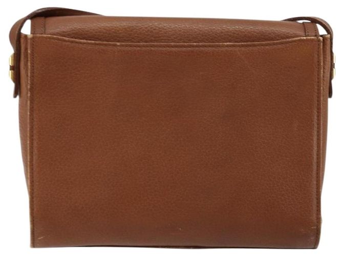 Borsa a Spalla Burberry in Pelle Marrone Oro Auth ep14277 D'oro - vista 2