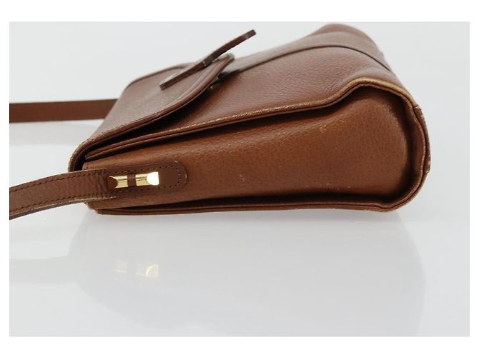 Borsa a Spalla Burberry in Pelle Marrone Oro Auth ep14277 D'oro - vista 4