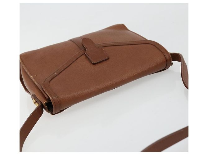 Borsa a Spalla Burberry in Pelle Marrone Oro Auth ep14277 D'oro - vista 6