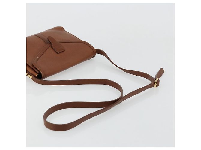 Borsa a Spalla Burberry in Pelle Marrone Oro Auth ep14277 D'oro - vista 7