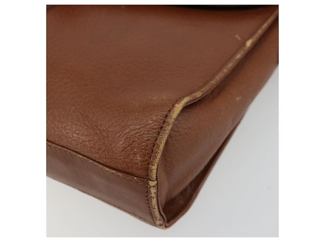 Borsa a Spalla Burberry in Pelle Marrone Oro Auth ep14277 D'oro - vista 9