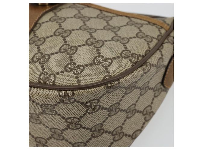 Borsa Sherry Line GG Supreme Web di GUCCI in PVC beige e oro 89 02 032 Auth 176224 D'oro - vista 14
