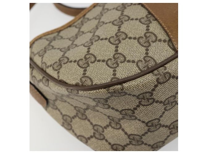Borsa Sherry Line GG Supreme Web di GUCCI in PVC beige e oro 89 02 032 Auth 176224 D'oro - vista 15