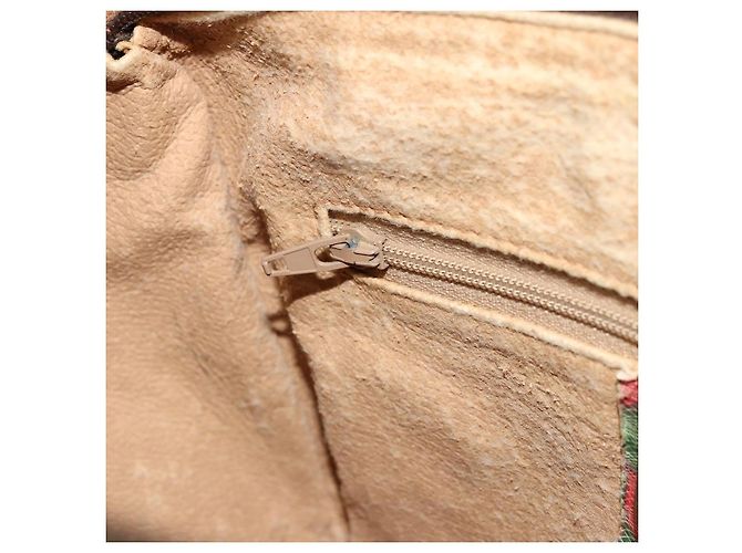 Borsa Sherry Line GG Supreme Web di GUCCI in PVC beige e oro 89 02 032 Auth 176224 D'oro - vista 22
