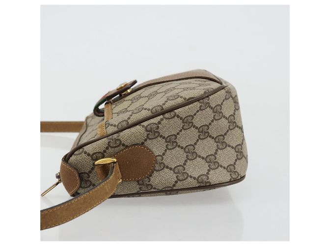 Borsa Sherry Line GG Supreme Web di GUCCI in PVC beige e oro 89 02 032 Auth 176224 D'oro - vista 4