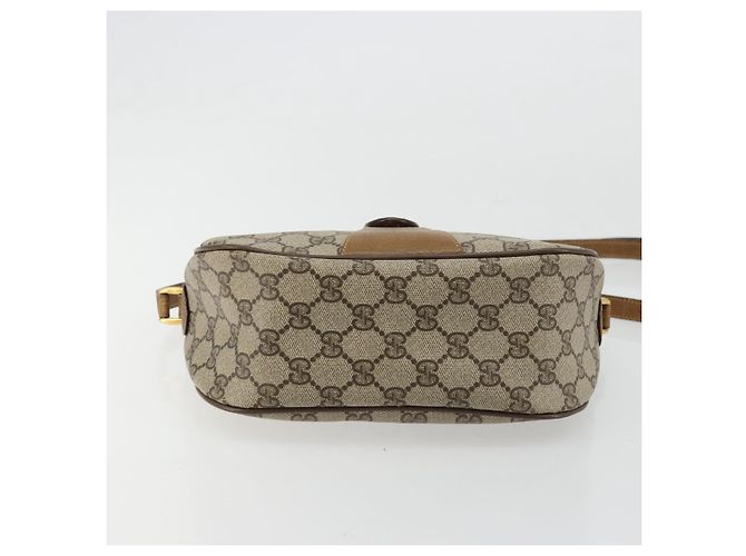 Borsa Sherry Line GG Supreme Web di GUCCI in PVC beige e oro 89 02 032 Auth 176224 D'oro - vista 5