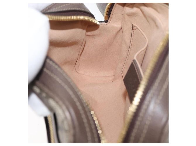 GUCCI GG Supreme Web Sherry Line Marsupio PVC Beige Oro 517076 Auth 175059SAM D'oro - vista 22