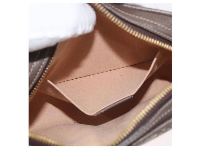 GUCCI GG Supreme Web Sherry Line Marsupio PVC Beige Oro 517076 Auth 175059SAM D'oro - vista 24