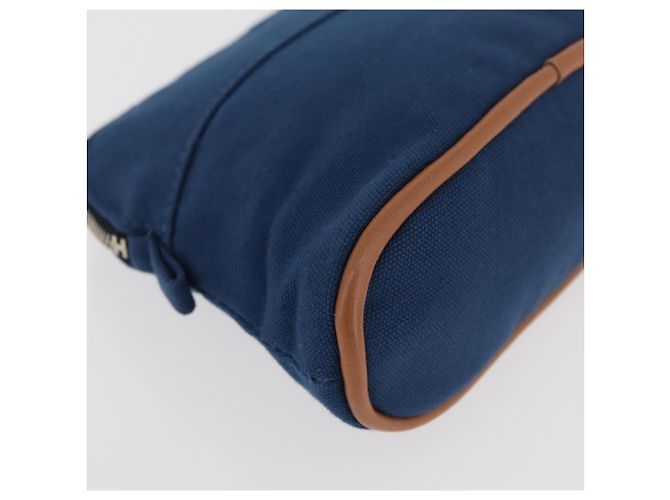 Hermès Pochette Bolide 15 in cotone Blu Auth bs34759A - vista 15