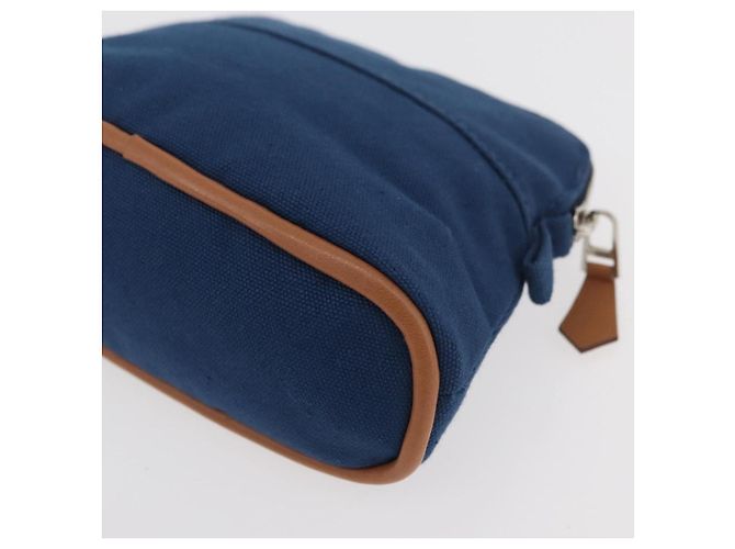 Hermès Pochette Bolide 15 in cotone Blu Auth bs34759A - vista 16