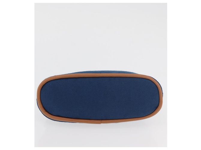 Hermès Pochette Bolide 15 in cotone Blu Auth bs34759A - vista 6