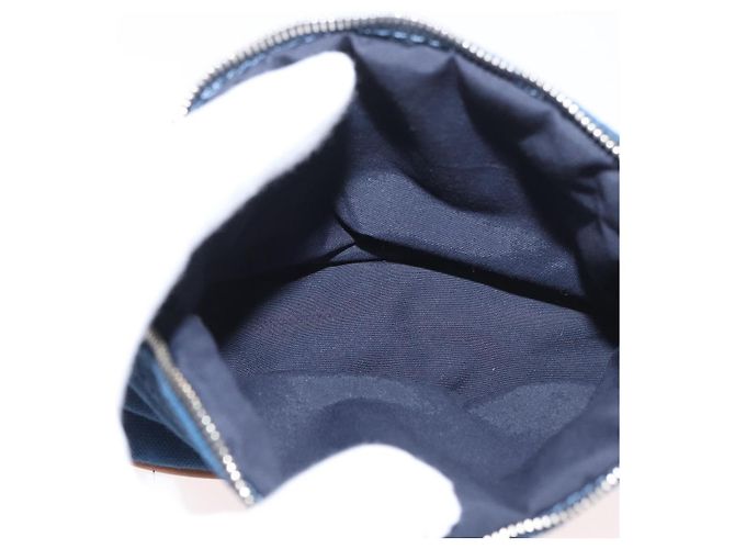 Hermès Pochette Bolide 15 in cotone Blu Auth bs34759A - vista 9