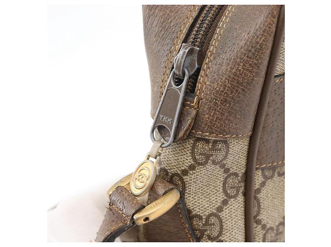 Gucci Borsa GG Supreme Web Sherry Line in PVC beige e rosso 68 02 005 Auth 176196 - vista 20