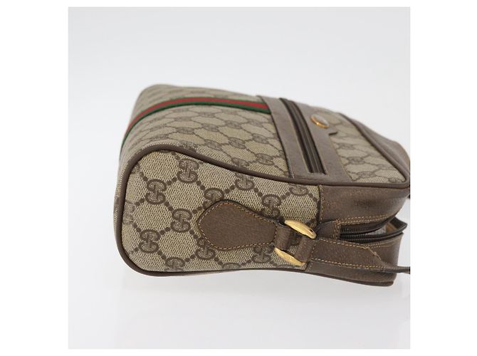 Gucci Borsa GG Supreme Web Sherry Line in PVC beige e rosso 68 02 005 Auth 176196 - vista 3