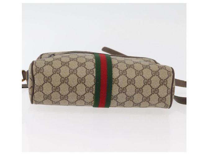 Gucci Borsa GG Supreme Web Sherry Line in PVC beige e rosso 68 02 005 Auth 176196 - vista 5