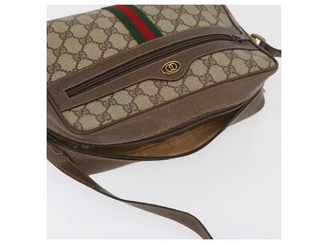 Gucci Borsa GG Supreme Web Sherry Line in PVC beige e rosso 68 02 005 Auth 176196 - vista 6