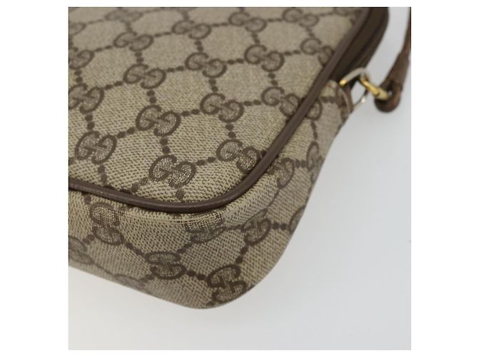 Gucci Borsa a Spalla GG Supreme PVC Beige Oro 89 02 068 Auth ep14193 D'oro - vista 14