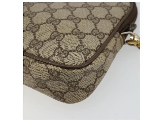 Gucci Borsa a Spalla GG Supreme PVC Beige Oro 89 02 068 Auth ep14193 D'oro - vista 16