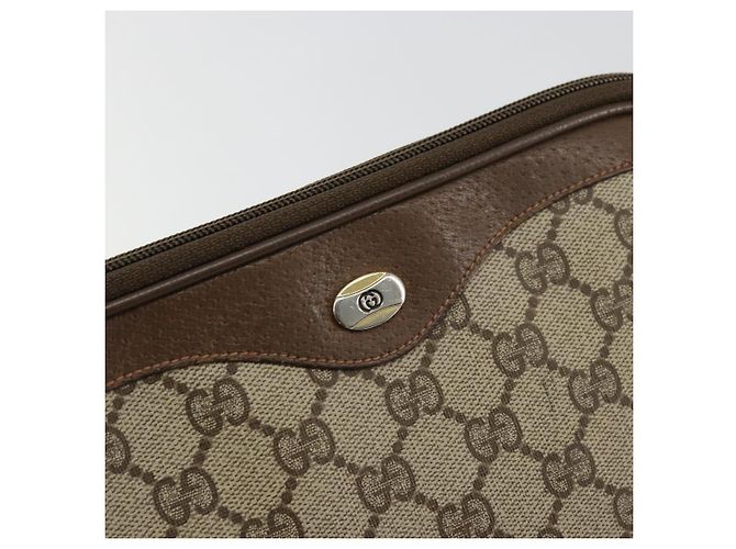 Gucci Borsa a Spalla GG Supreme PVC Beige Oro 89 02 068 Auth ep14193 D'oro - vista 18