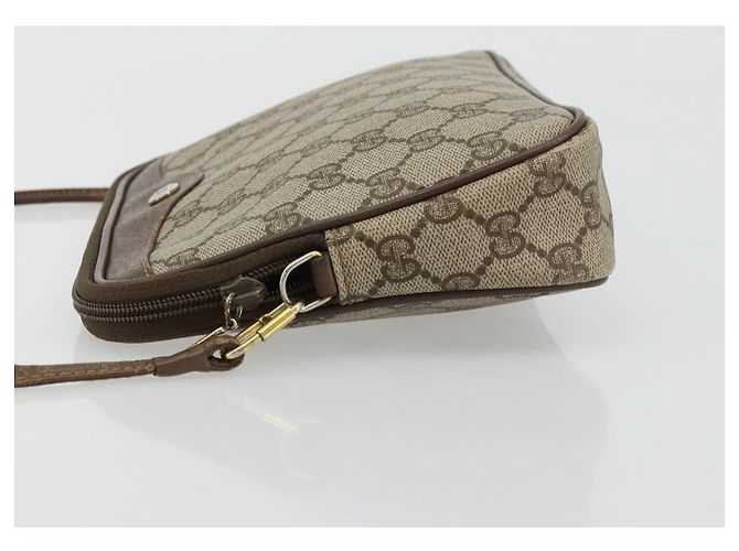 Gucci Borsa a Spalla GG Supreme PVC Beige Oro 89 02 068 Auth ep14193 D'oro - vista 4
