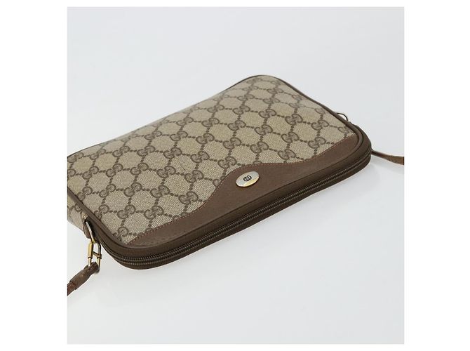 Gucci Borsa a Spalla GG Supreme PVC Beige Oro 89 02 068 Auth ep14193 D'oro - vista 6