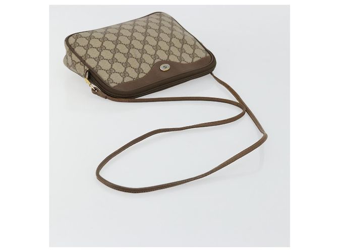 Gucci Borsa a Spalla GG Supreme PVC Beige Oro 89 02 068 Auth ep14193 D'oro - vista 7