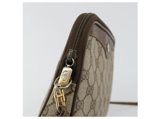 Gucci Borsa a Spalla GG Supreme PVC Beige Oro 89 02 068 Auth ep14193 D'oro - vista 9