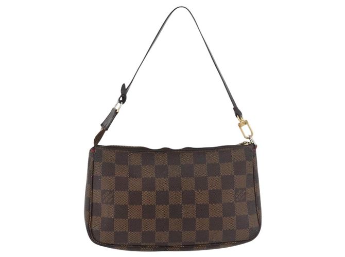 LOUIS VUITTON Pochette Accessoires Damier Ebene N41206 Auth LV 176761 - vista 2