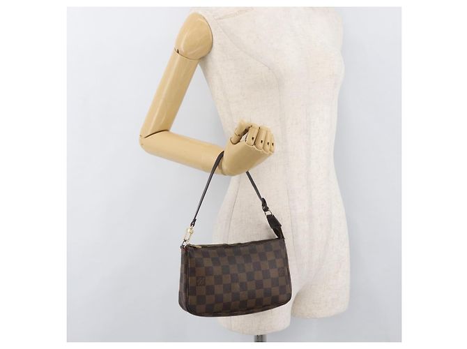 LOUIS VUITTON Pochette Accessoires Damier Ebene N41206 Auth LV 176761 - vista 22