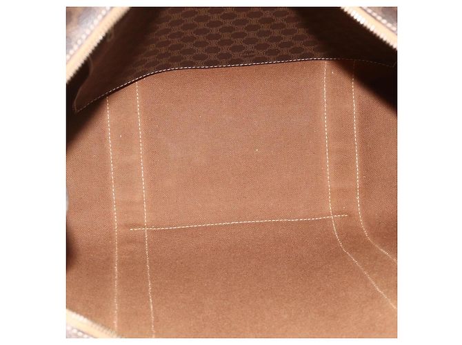 Céline Borsa tote in tela Macadam CELINE in pelle PVC marrone oro Auth ka4146 D'oro - vista 11