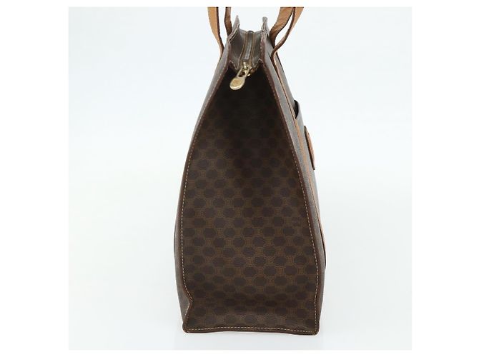 Céline Borsa tote in tela Macadam CELINE in pelle PVC marrone oro Auth ka4146 D'oro - vista 3