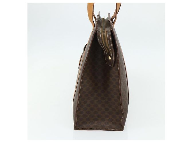 Céline Borsa tote in tela Macadam CELINE in pelle PVC marrone oro Auth ka4146 D'oro - vista 4