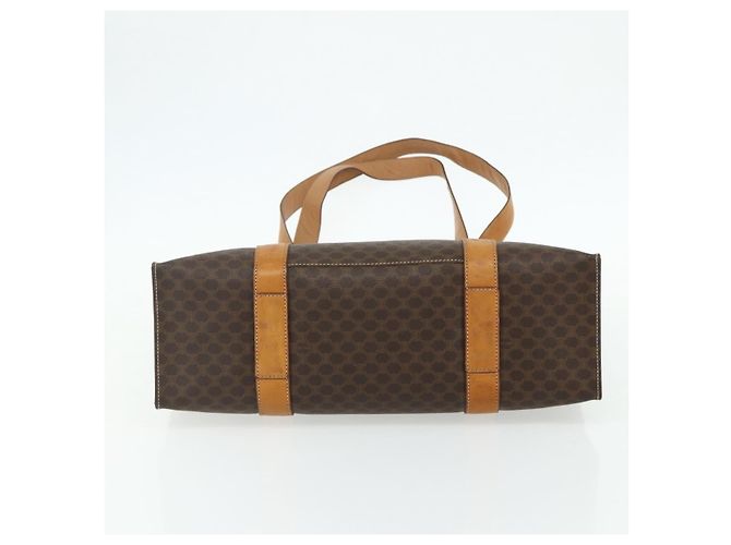 Céline Borsa tote in tela Macadam CELINE in pelle PVC marrone oro Auth ka4146 D'oro - vista 5