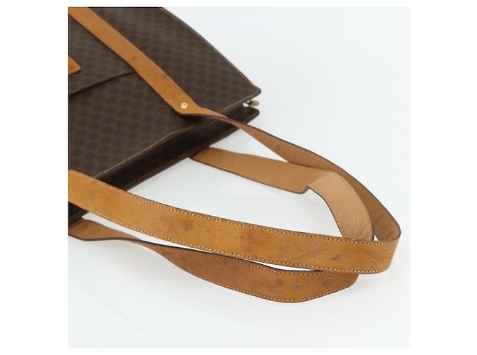 Céline Borsa tote in tela Macadam CELINE in pelle PVC marrone oro Auth ka4146 D'oro - vista 7