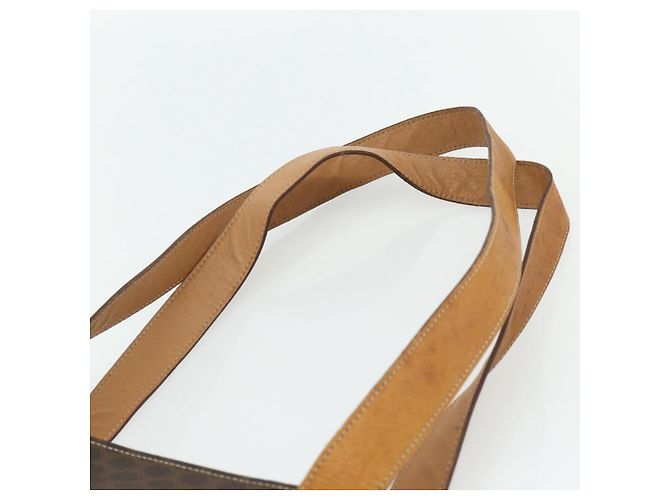 Céline Borsa tote in tela Macadam CELINE in pelle PVC marrone oro Auth ka4146 D'oro - vista 8