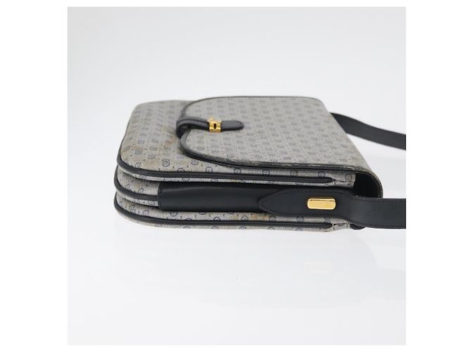 Gucci Borsa a Spalla Micro GG Supreme PVC Navy Gold 001 406 1780 Auth 175726 D'oro Blu navy - vista 3