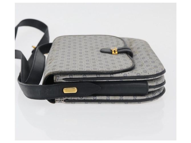 Gucci Borsa a Spalla Micro GG Supreme PVC Navy Gold 001 406 1780 Auth 175726 D'oro Blu navy - vista 4
