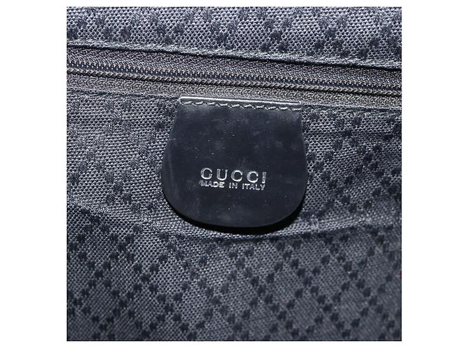 GUCCI Bamboo Schultertasche Nylon Schwarz Silber 003 2058 0059 5 Auth bs34656 - Ansicht 19