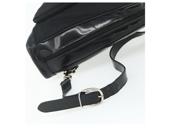 GUCCI Bamboo Schultertasche Nylon Schwarz Silber 003 2058 0059 5 Auth bs34656 - Ansicht 8