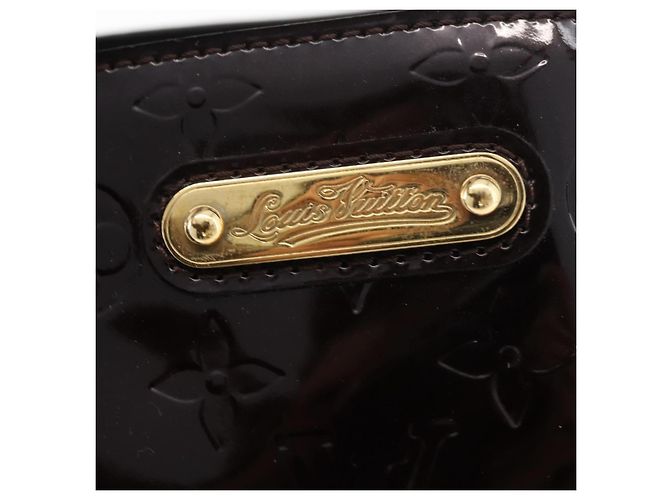 LOUIS VUITTON Borsa a Mano Monogram Vernis Wilshire PM Amarante M93641 Auth 176891A Bordò - vista 17