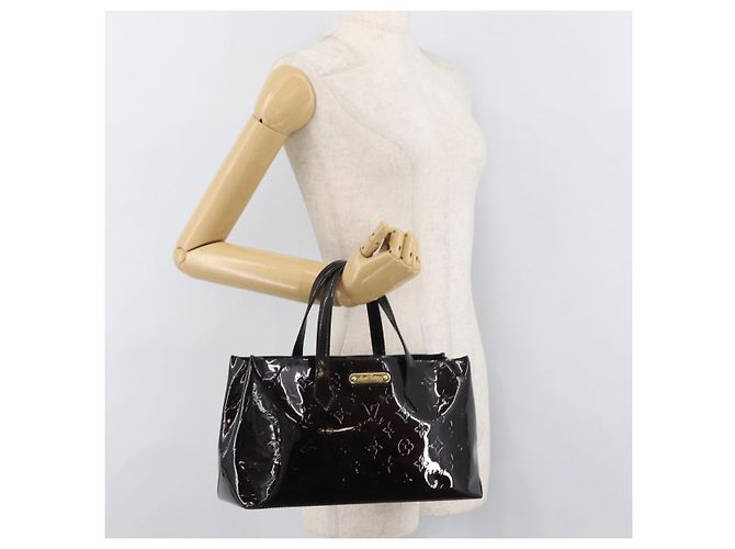 LOUIS VUITTON Borsa a Mano Monogram Vernis Wilshire PM Amarante M93641 Auth 176891A Bordò - vista 22